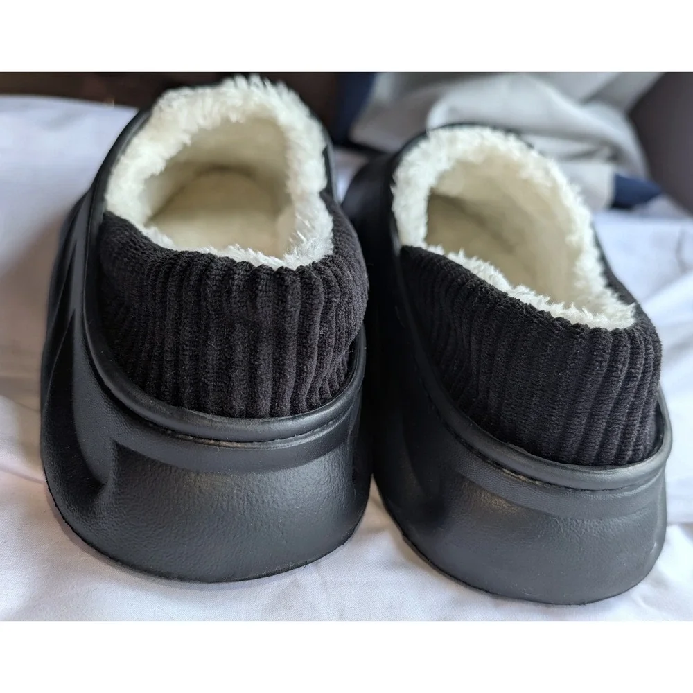 Plush Fur lined Clogs Japanese Style Home Slippers Slip-on Waterproof Unisex 48